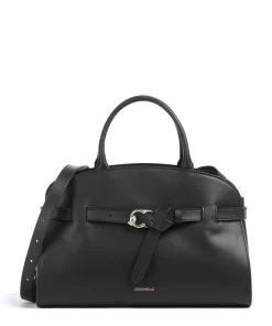 Sabine Handtasche fein genarbtes Rindsleder schwarz