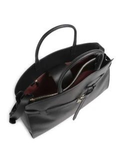 Sabine Handtasche fein genarbtes Rindsleder schwarz