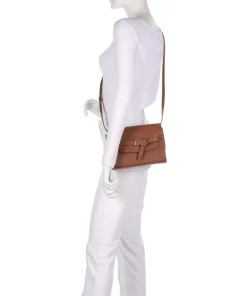 Sabine Umhängetasche fein genarbtes Rindsleder braun