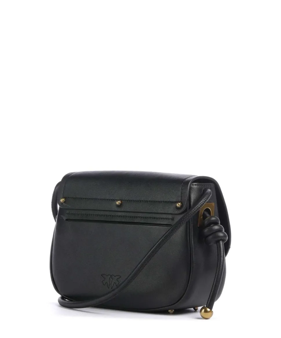 Saddle Mini Umhängetasche fein genarbtes Kalbsleder schwarz