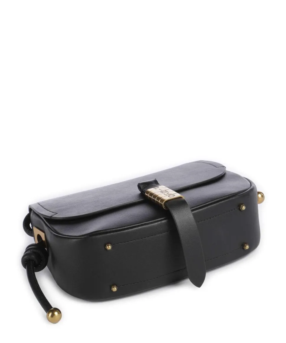 Saddle Mini Umhängetasche fein genarbtes Kalbsleder schwarz