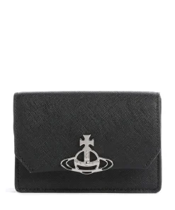 Saffiano Kreditkartenetui Saffiano-Rindsleder schwarz