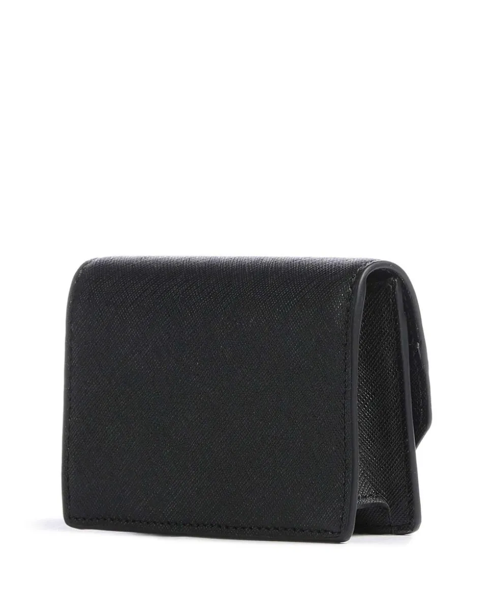 Saffiano Kreditkartenetui Saffiano-Rindsleder schwarz