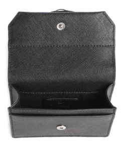 Saffiano Kreditkartenetui Saffiano-Rindsleder schwarz