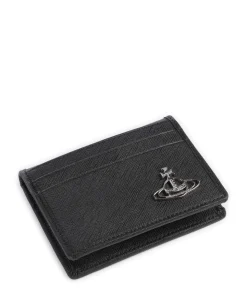 Saffiano Kreditkartenetui Lederimitat schwarz