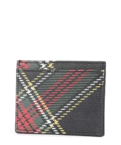 Saffiano Printed Kreditkartenetui Lederimitat mehrfarbig