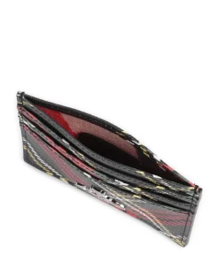 Saffiano Printed Kreditkartenetui Lederimitat mehrfarbig