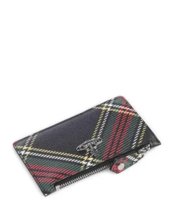 Saffiano Printed Slim Kreditkartenetui Lederimitat mehrfarbig