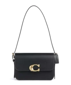 Sage Schultertasche fein genarbtes Rindsleder schwarz