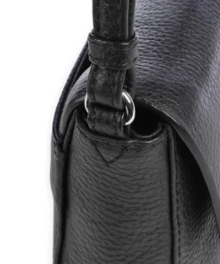 Saige Umhängetasche genarbtes Rindsleder schwarz