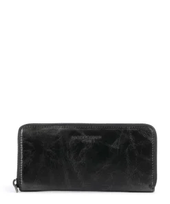 Sally Lack Distressed Geldbörse Leder anthrazit