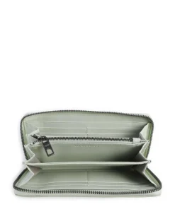 Sally Lack Distressed RFID Geldbörse Schafsleder mintgrün