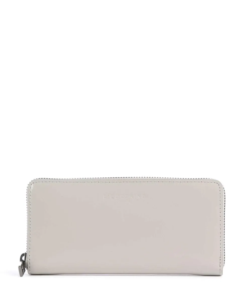 Sally Lack Distressed RFID Geldbörse Schafsleder hellgrau