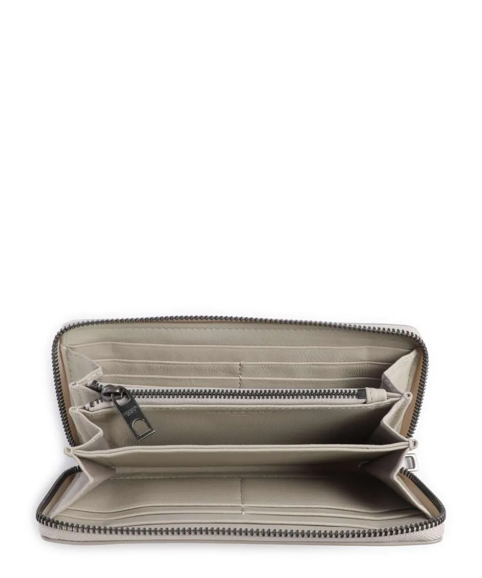 Sally Lack Distressed RFID Geldbörse Schafsleder hellgrau