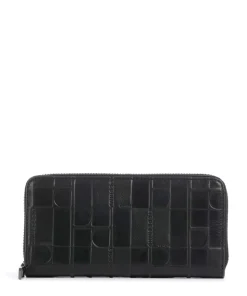 Sally Monogram Sheep Natural Geldbörse geprägtes Rindsleder schwarz