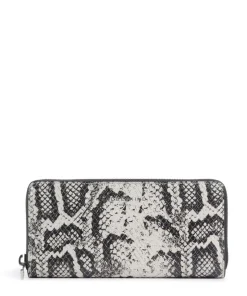 Sally Snake L Geldbörse geprägtes Rindsleder creme