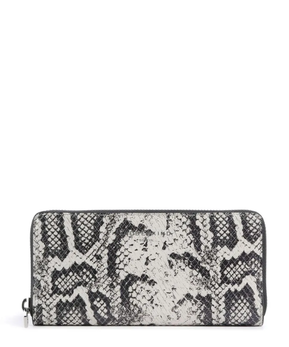 Sally Snake L Geldbörse geprägtes Rindsleder creme