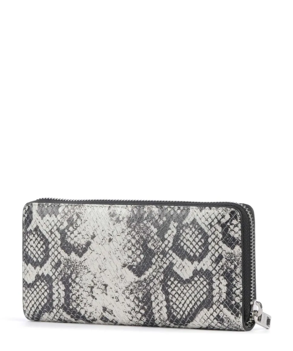 Sally Snake L Geldbörse geprägtes Rindsleder creme