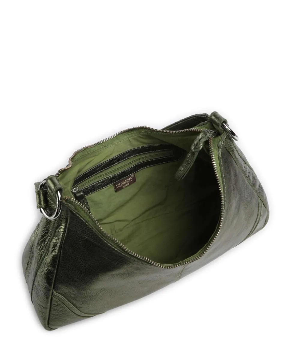 Salvatorgasse 3 Schultertasche genarbtes Rindsleder dunkelgrün