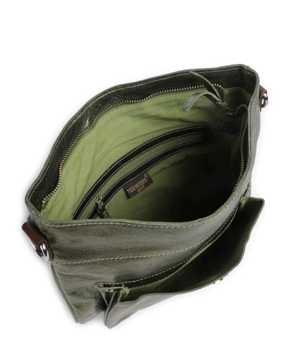 Salvatorgasse 2 Umhängetasche genarbtes Rindsleder dunkelgrün