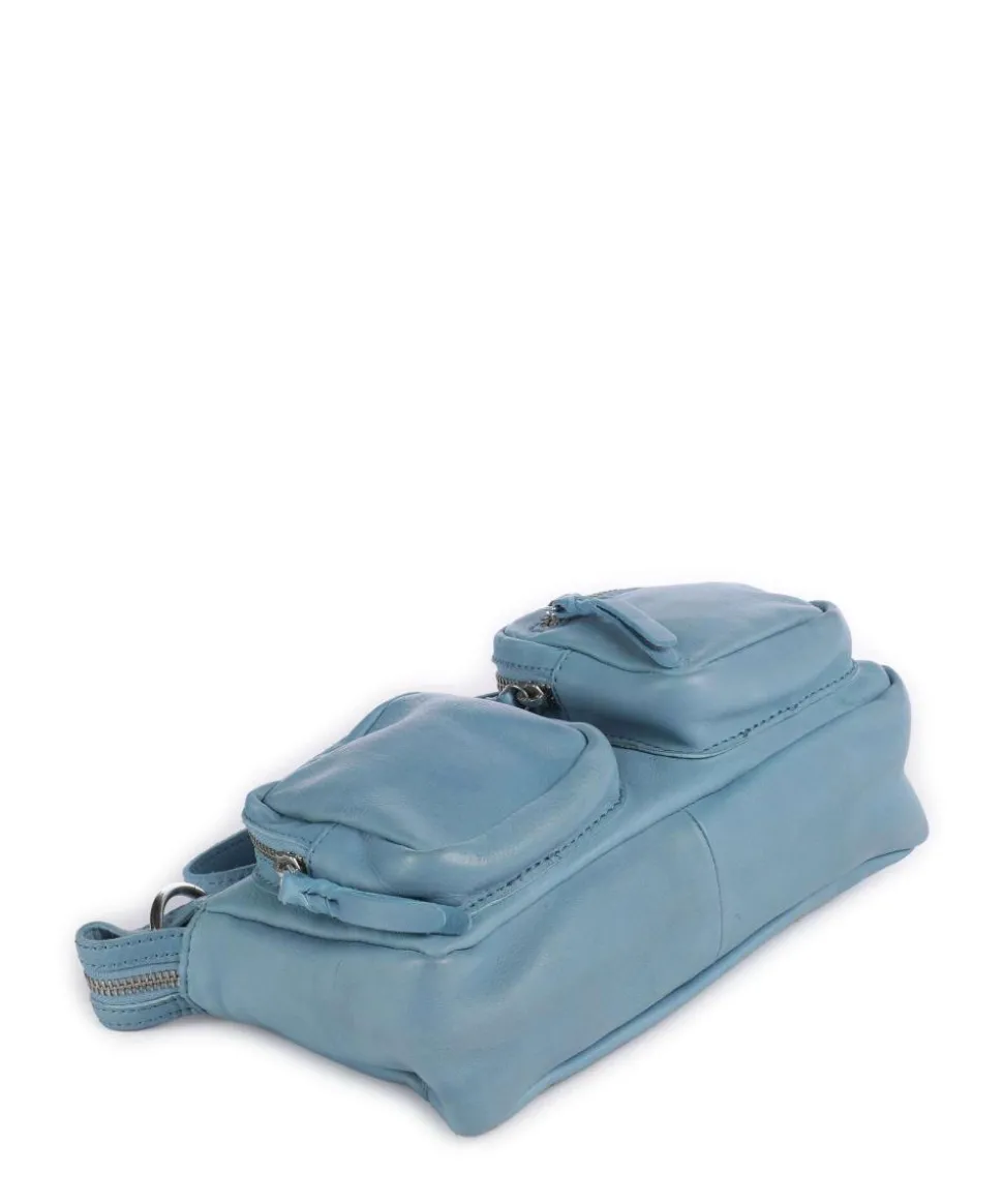 Salvatorianerplatz 4 Schultertasche genarbtes Rindsleder blau
