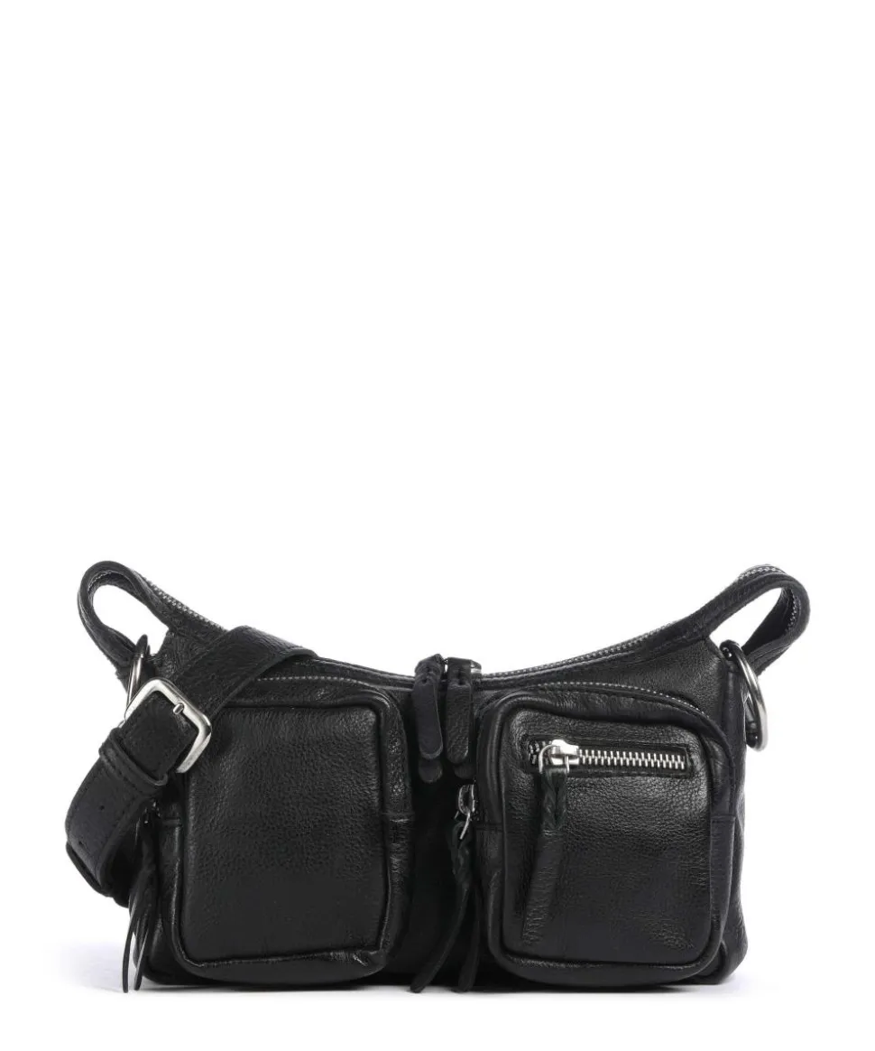 Salvatorianerplatz 4 Schultertasche genarbtes Rindsleder schwarz