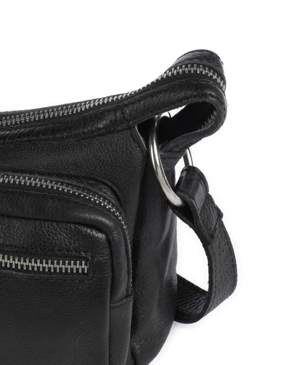 Salvatorianerplatz 4 Schultertasche genarbtes Rindsleder schwarz