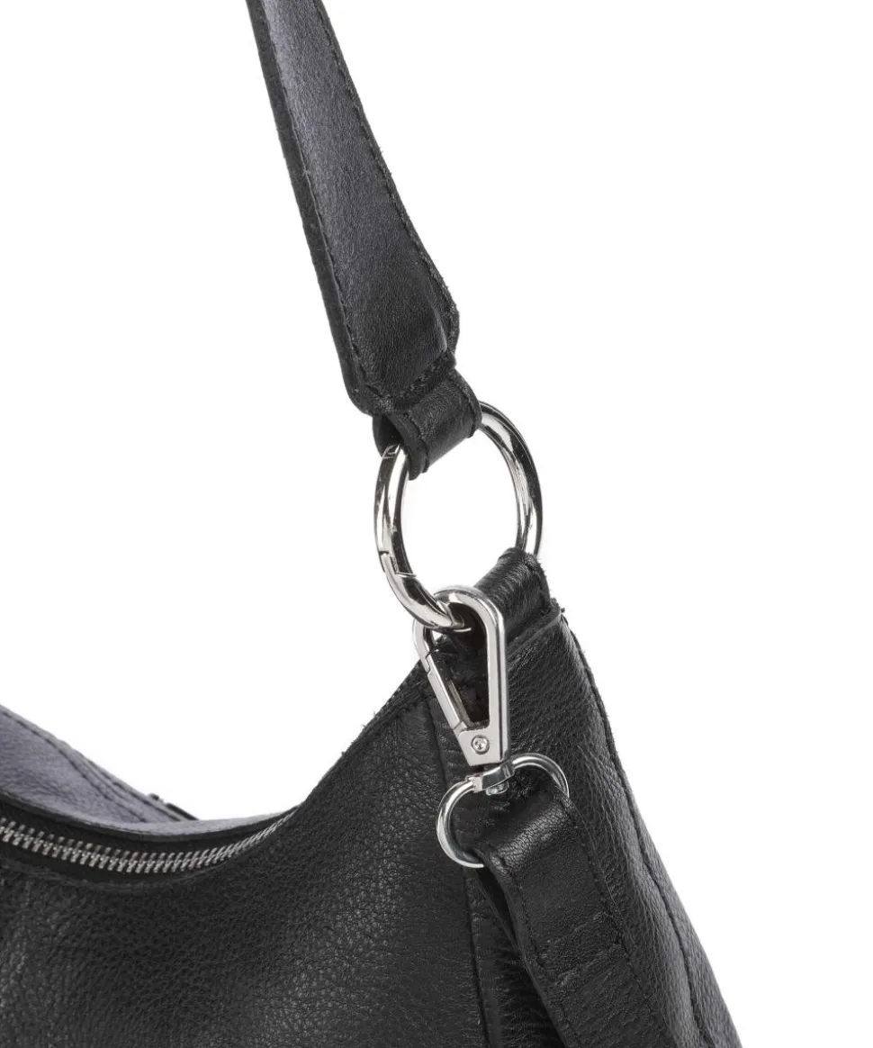 Salvatorianerplatz 3 Schultertasche genarbtes Rindsleder schwarz