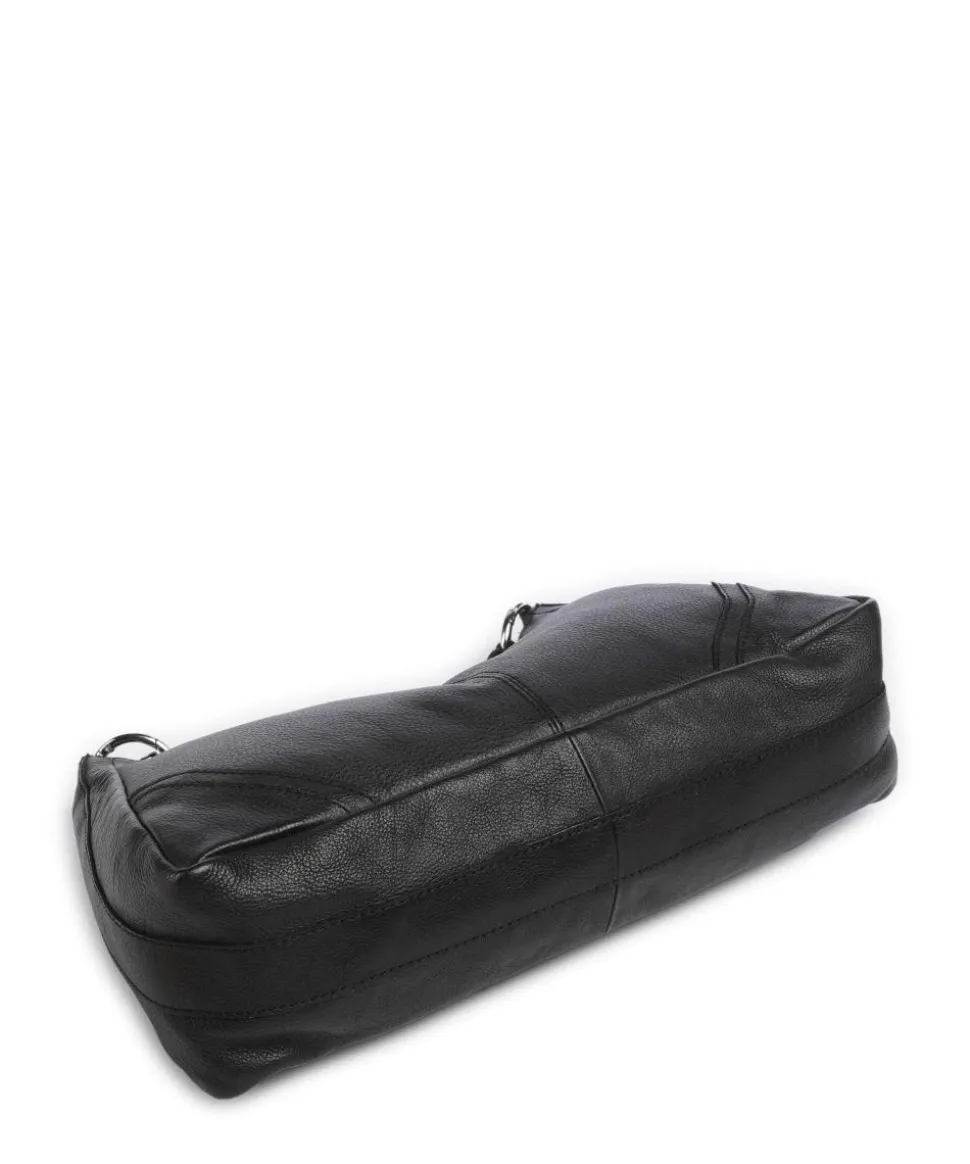 Salvatorianerplatz 3 Schultertasche genarbtes Rindsleder schwarz