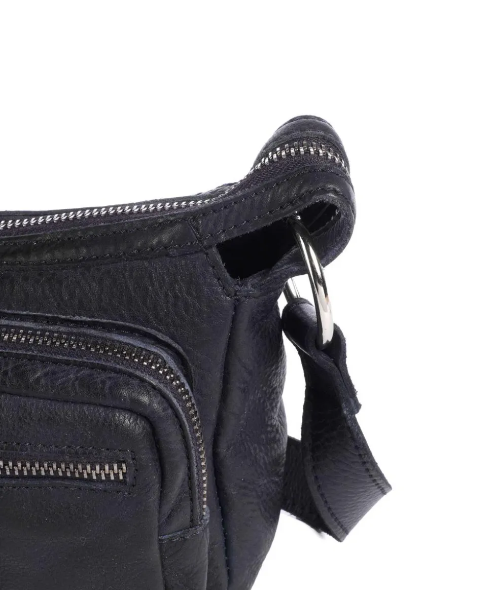 Salvatorianerplatz 4 Schultertasche genarbtes Rindsleder navy