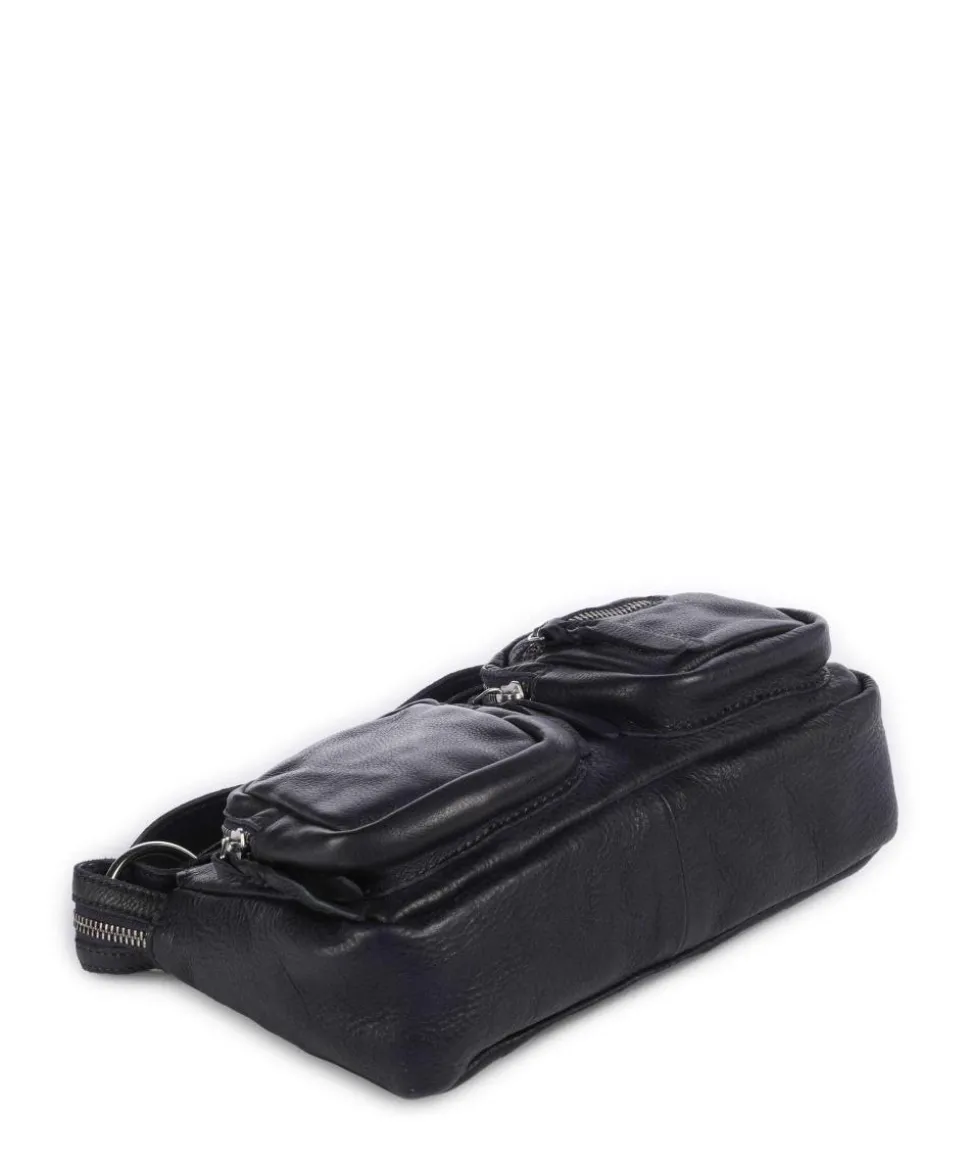 Salvatorianerplatz 4 Schultertasche genarbtes Rindsleder navy