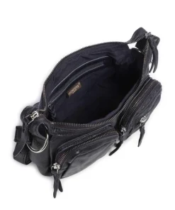 Salvatorianerplatz 4 Schultertasche genarbtes Rindsleder navy