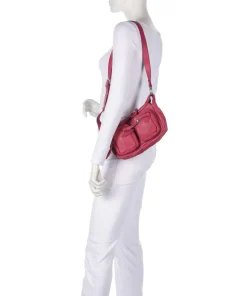 Salvatorianerplatz 4 Schultertasche genarbtes Rindsleder pink