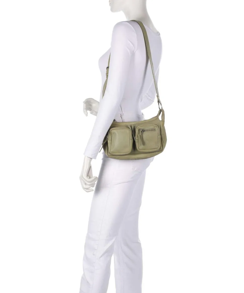 Salvatorianerplatz 4 Schultertasche genarbtes Rindsleder grün