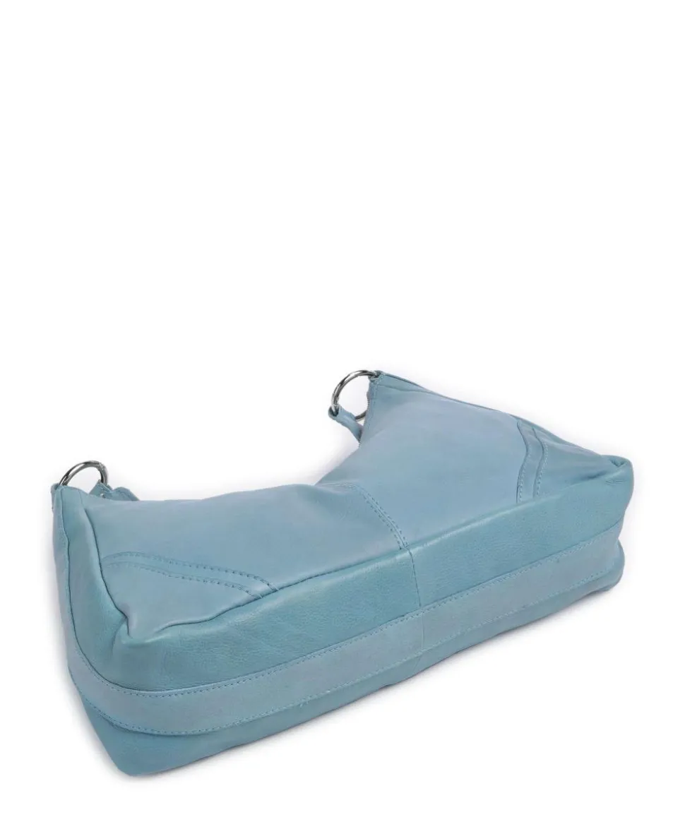 Salvatorianerplatz 3 Schultertasche genarbtes Rindsleder blau