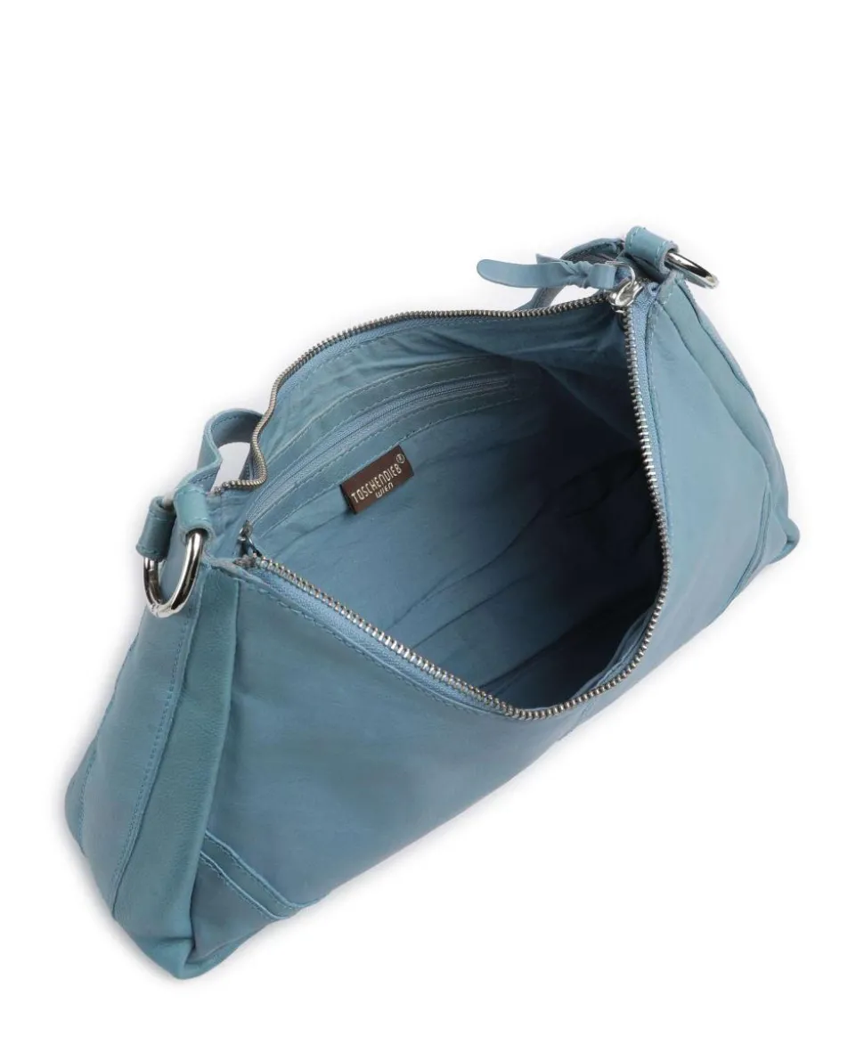 Salvatorianerplatz 3 Schultertasche genarbtes Rindsleder blau