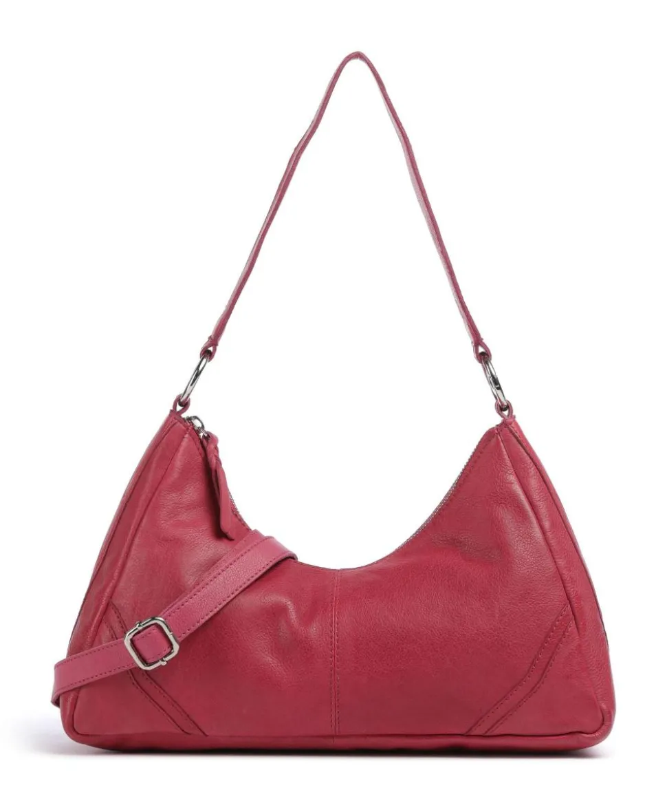 Salvatorianerplatz 3 Schultertasche genarbtes Rindsleder pink