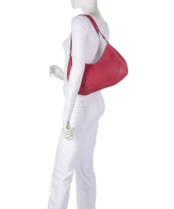 Salvatorianerplatz 3 Schultertasche genarbtes Rindsleder pink