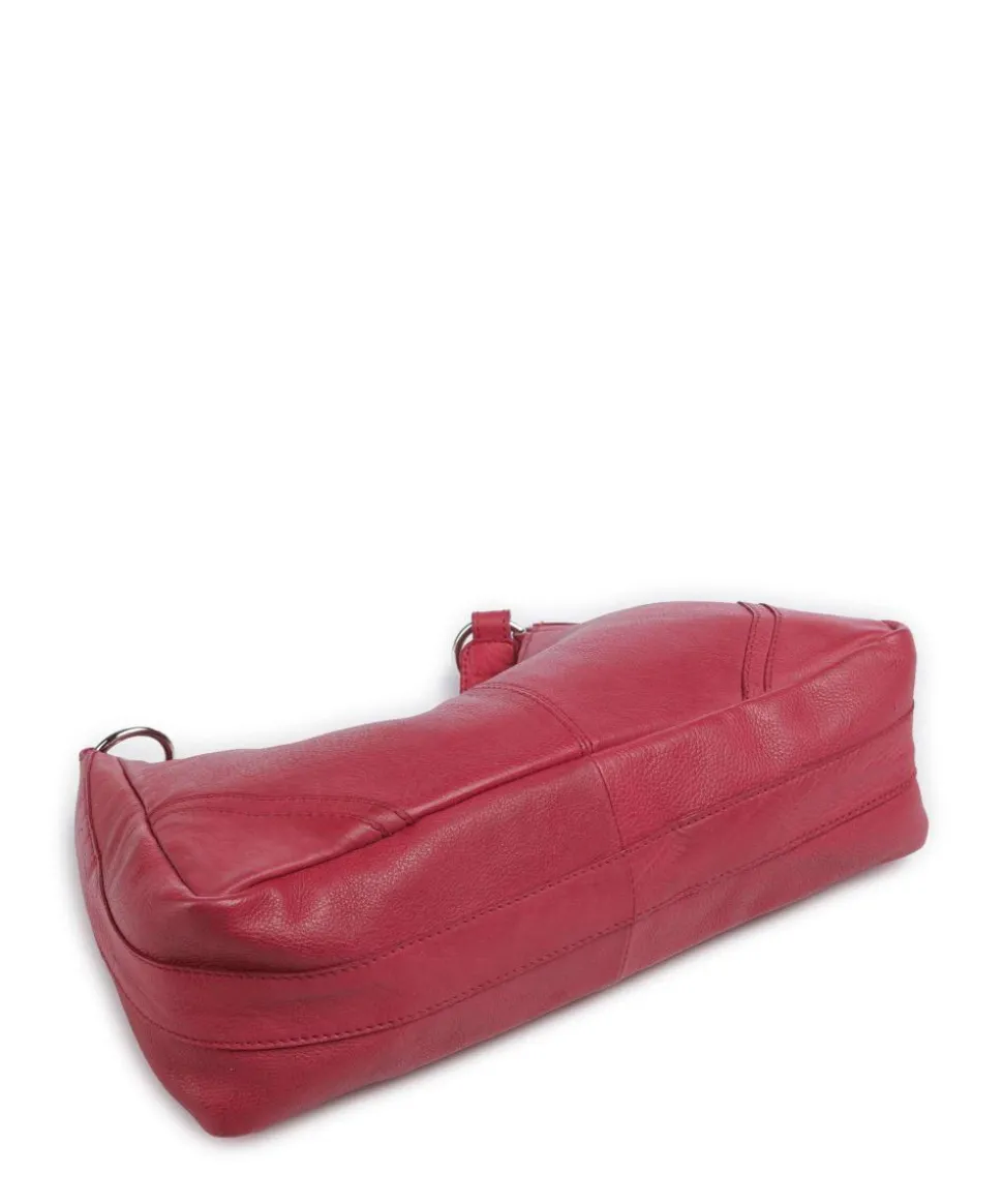 Salvatorianerplatz 3 Schultertasche genarbtes Rindsleder pink