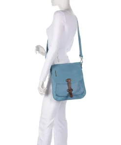 Salvatorianerplatz 2 Umhängetasche genarbtes Rindsleder blau