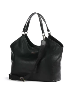 Samiana L Beuteltasche Lederimitat schwarz