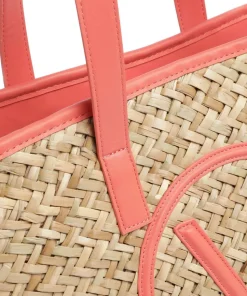 Samuela Shopper Bast beige/rot