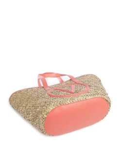 Samuela Shopper Bast beige/rot