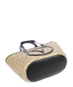 Samuela Shopper Bast beige/schwarz