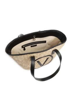 Samuela Shopper Bast beige/schwarz