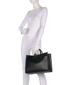 Sandy Handtasche Lederimitat schwarz