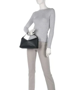 Sanya S Handtasche Lederimitat schwarz