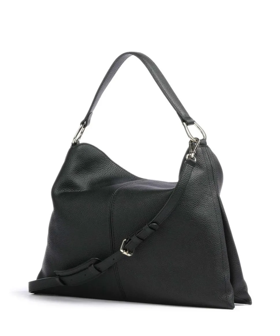 Savannah L Beuteltasche genarbtes Rindsleder schwarz