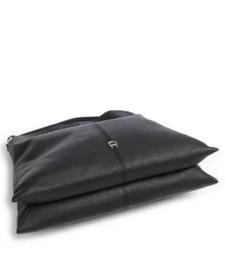 Savannah L Beuteltasche genarbtes Rindsleder schwarz