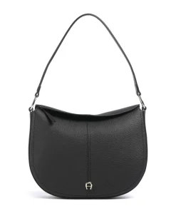 Savannah M Beuteltasche genarbtes Rindsleder schwarz